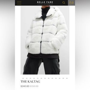 Belle Fare White Jacket. New Without Tags